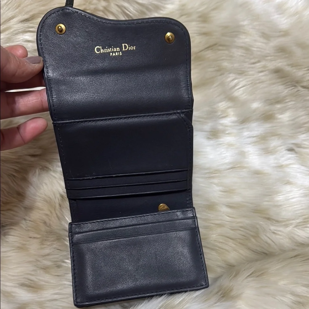 Christian  Dior Leather Card Holder Saddle